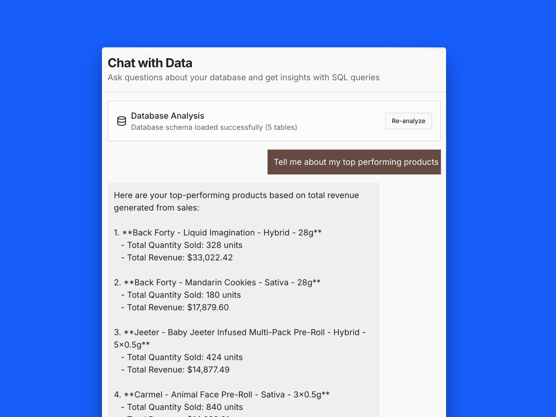 Data Center for cannabis e-commerce screenshot 2